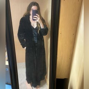 Vintage Black Velvet Coat